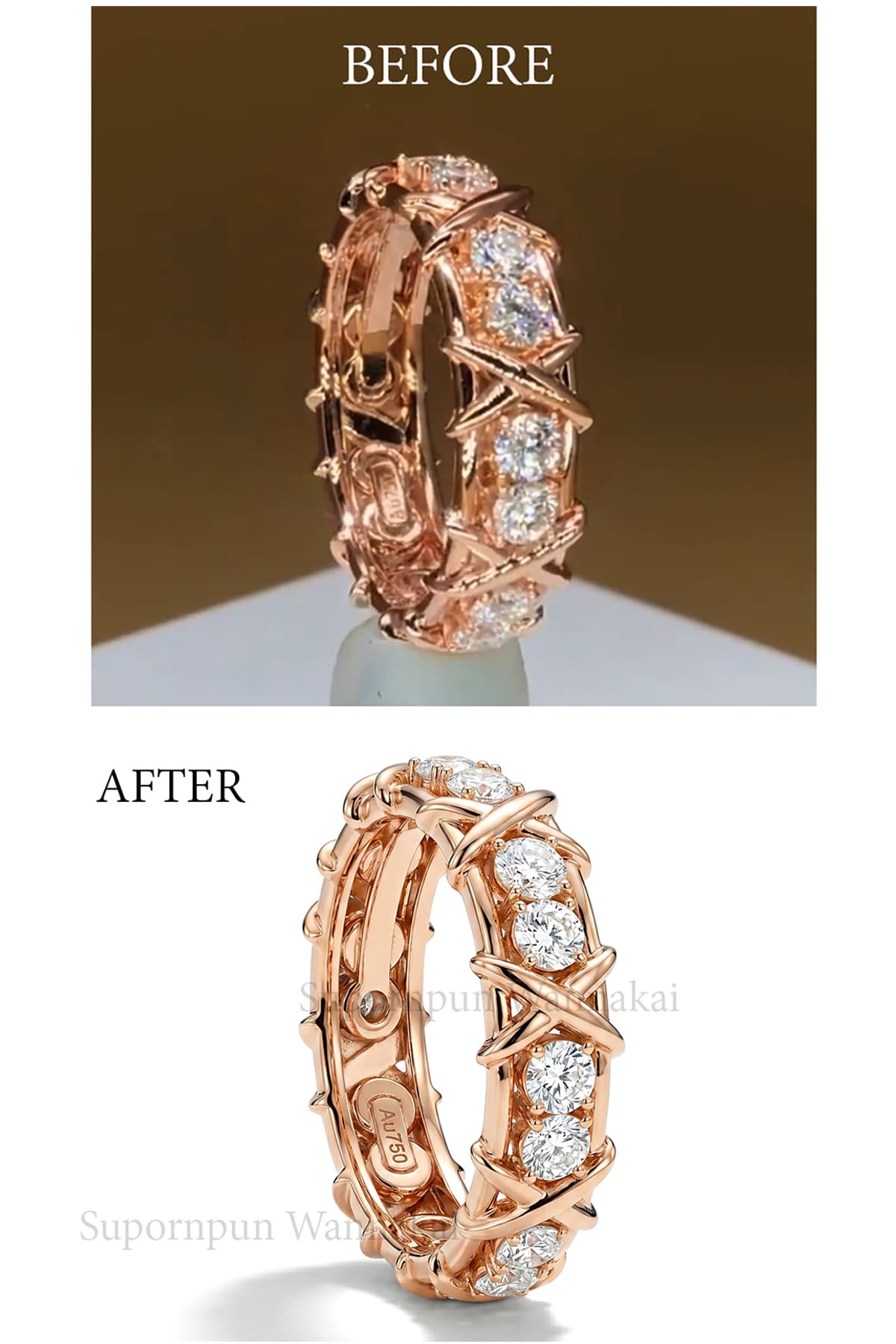 Jewelry Retouching & E-commerce Visuals service example