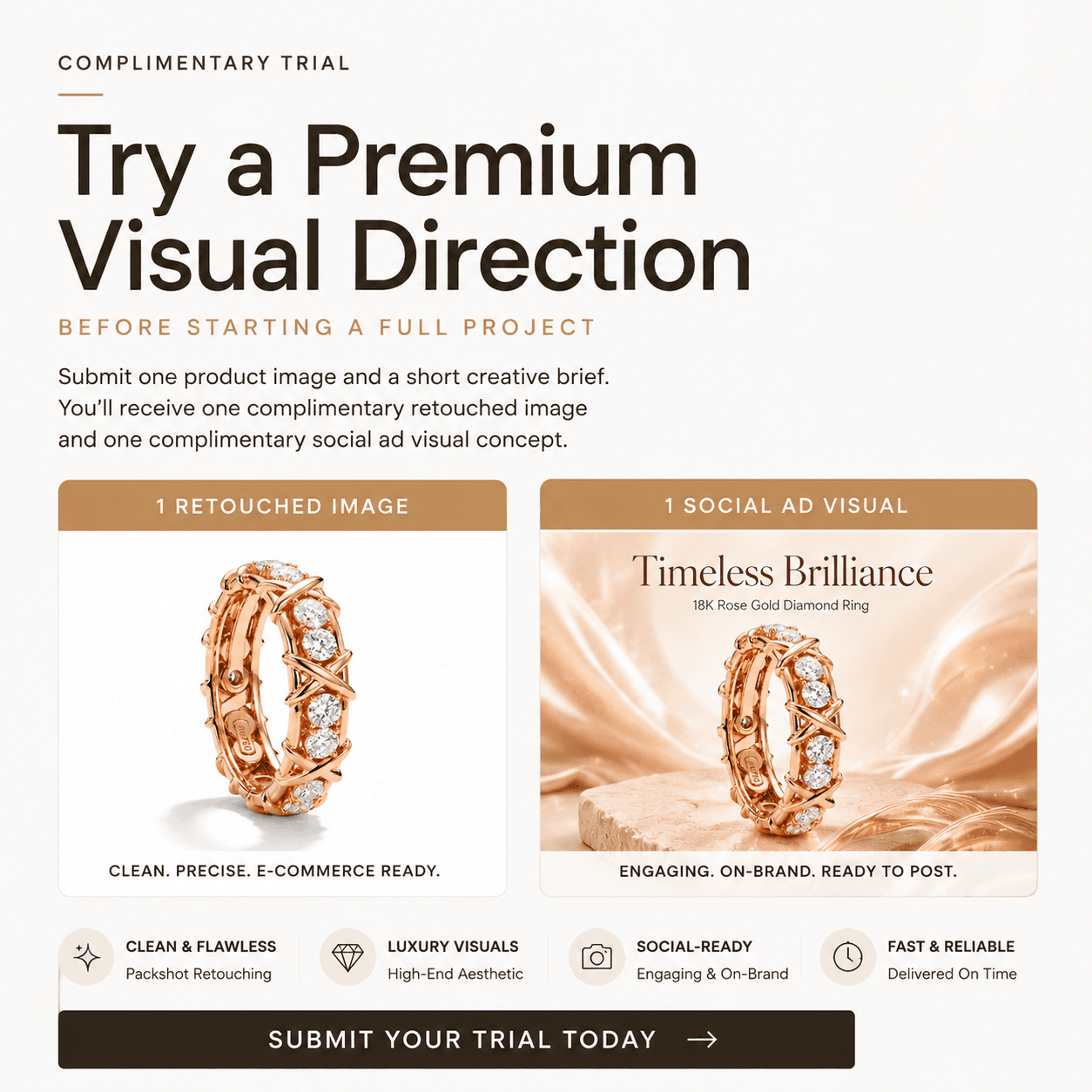Complimentary jewelry visual direction trial